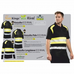 KOSZULKA SEVEN KINGS ECO RIVAL CZARNA  ŻÓŁTA